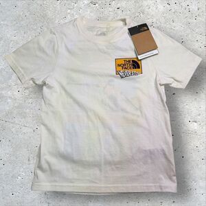 The North Face Teen Athletes S/S T-Shirt S (7/8) White Dune TNF NWT